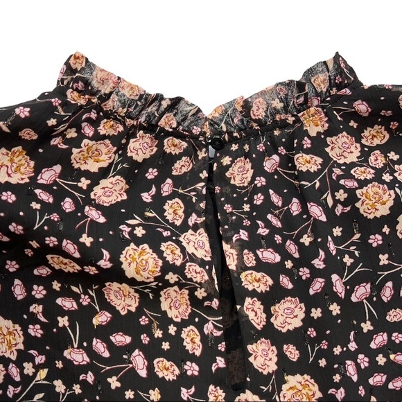 Rachel Zoe Moody Floral Oversized Ruffle Puff Sleeve Size S - Picture 10 of 12